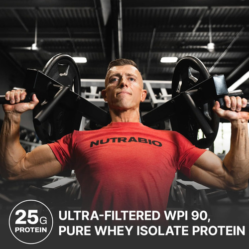 Suplemento Proteico Nutrabio Whey Protein Isolate 25g De Pro - Imagem 3