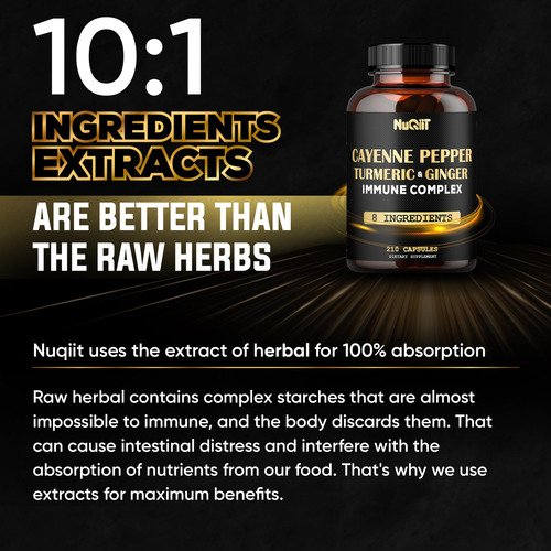 Suplementos Nuqiit Cápsulas De Pimenta Caiena Orgânicas 210 - Imagem 5