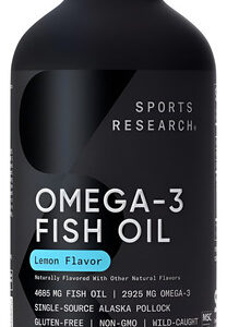 Sports Research Óleo De Peixe Ômega-3 Limão - Óleo Líquido