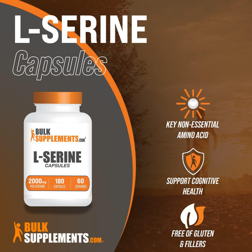 Cápsulas L -serina - L -serine 2000mg - Suplemento Serina - - Imagem 3