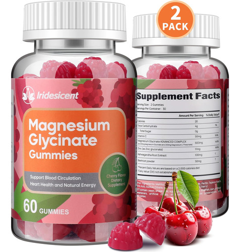 Gomas De Glicinato De Magnésio Iridésico 400 Mg Suplemento - Imagem 7