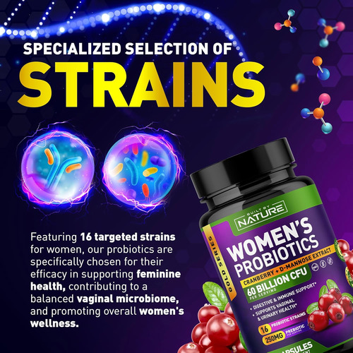 Probiotics For Women - 60 Billion Cfus 16 Strains With ... - Imagem 4