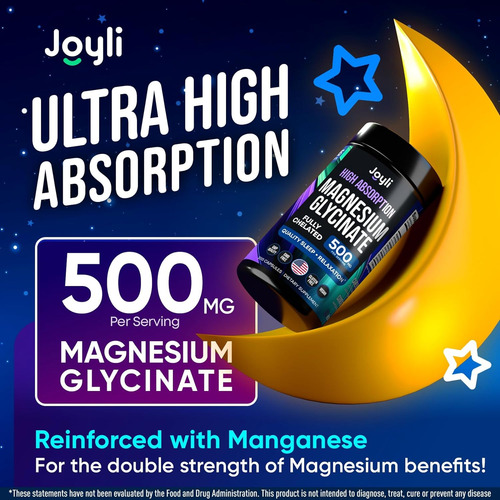 Glicinato De Magnésio 500mg - Magnésio Para O Sono - Alta... - Imagem 2