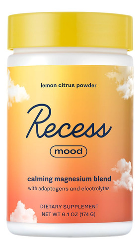 Suplemento Recess Mood Powder Calming Com 28 Porções De Magn