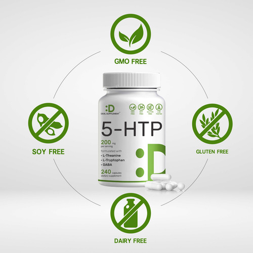 Supplement Deal 5-htp 200 Mg 240 Cápsulas Com L-teanina L-t - Imagem 3
