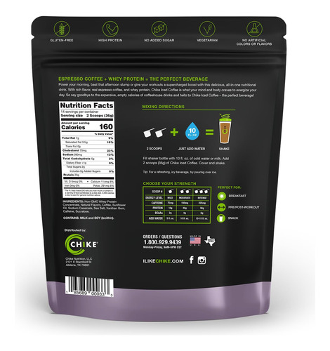 Protein Iced Coffee Chike Sweet Cream 20g De Proteína (14 Po - Imagem 2