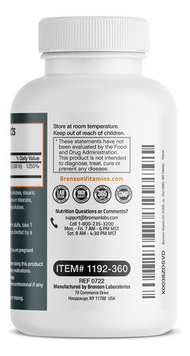 Suprimento De 10 Anos De Vitamina D3 Bronson 10.000 Ui (250 - Imagem 7
