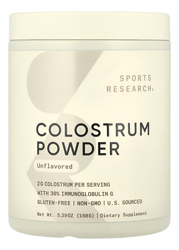 Colostro Em Pó Sports Research Immunity Support 75 Porções