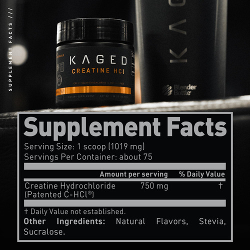 Creatina Kaged Hcl Powder Limão De Limão Construção Muscul - Imagem 2