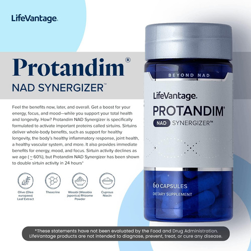 Suplemento Lifevantage Protandim Nad Synergizer 60 Cápsulas - Imagem 3