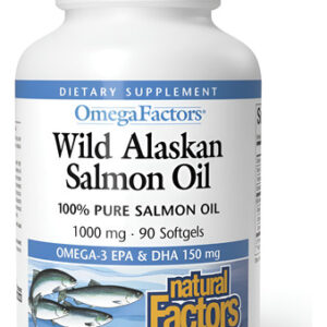Fatores Naturais De Óleo De Salmão Selvagem Do Alasca 90 Ct