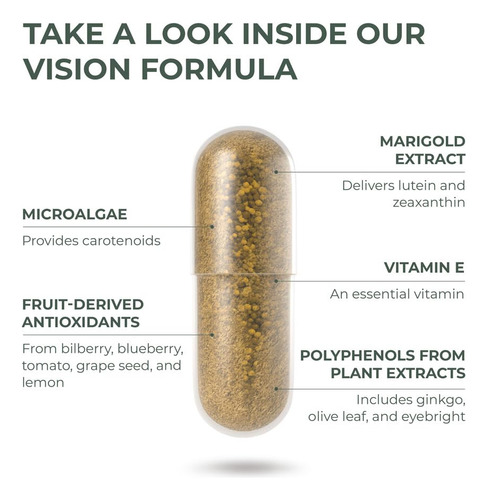 Suplemento Primal Harvest Vision E Eye Support 60 Cápsulas - Imagem 4