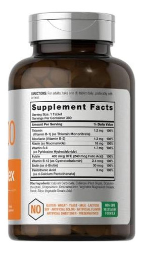 Vitamina B-100 Horbäach Com Alta Potência 300 Comprimidos - Imagem 2