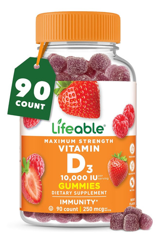 Wellyeah Vitamina D3 10.000 Ui Gomas (250 Mcg) - Suporte Imu - Imagem 3