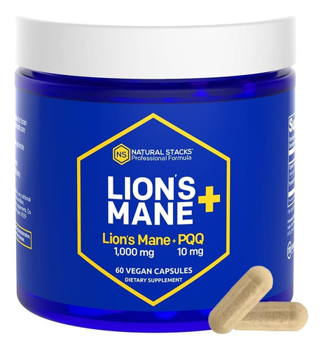 Natural Stacks Organic Lions Mane 1000mg Com Pqq 10mg - Otim - Imagem 10
