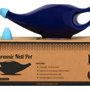 Healthgoodsin Ceramic Neti Pot Lava -louças Seguro Premium