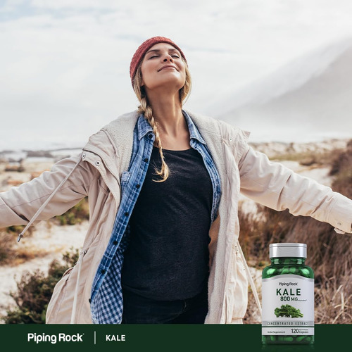Cápsulas De Extrato De Couve De Piping Rock 800mg Contagem - Imagem 5