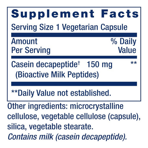 Peptídeos Bioativos De Leite Life Extension 150 Mg 30 Cápsul - Imagem 2