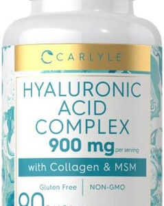 Colágeno Carlyle Com Ácido Hialurônico 900mg 90 Cápsulas