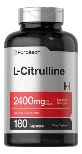 Horbäach L Citrulline Capsules 2400mg Por Porção 180 Conta