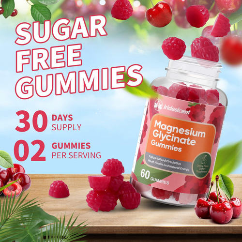 Gomas De Glicinato De Magnésio Iridésico 400 Mg Suplemento - Imagem 4