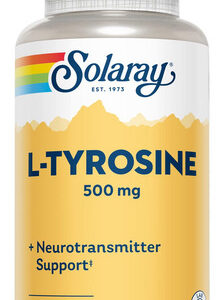 Suplemento Solaray L-tirosina 500 Mg 50 Cápsulas Vegetais