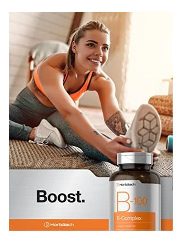 Vitamina B-100 Horbäach Com Alta Potência 300 Comprimidos - Imagem 6
