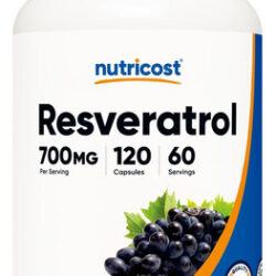 Nutricost Resveratrol 700 Mg 120 Cápsulas Veganas