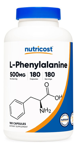 Nutricost L-fenilalanina 500mg 180 Cápsulas