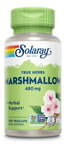 Suplemento Solaray: Cápsulas De Raiz De Marshmallow 480 Mg