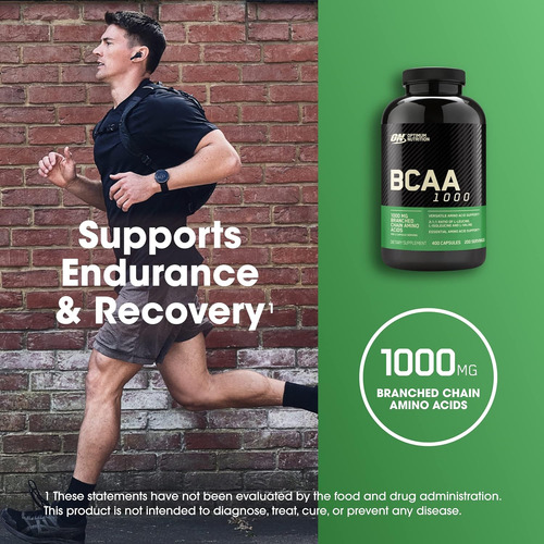 Suplemento Deportivo Optimum Nutrition Bcaa 400 Cápsulas - Imagem 3