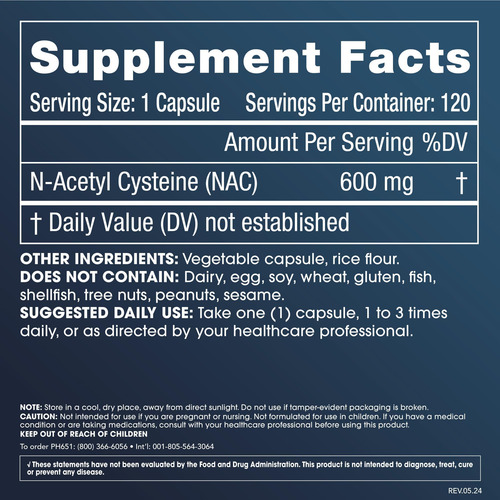 Prohealth Pure Nac N-acetilcisteína Para Apoio Hepático Mg - Imagem 2