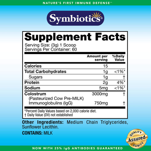 Suplemento Symbiotics Colostrum Plus Powder 638 G De Imunid - Imagem 4