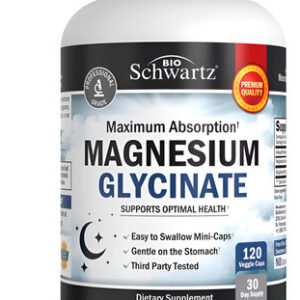 Cápsulas De Glicinato De Magnésio 500 Mg (120 Mini Cápsulas)