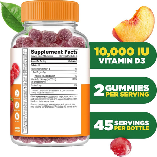 Wellyeah Vitamina D3 10.000 Ui Gomas (250 Mcg) - Suporte Imu - Imagem 4