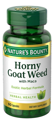 Natures Bounty Horny Goat Weed Com Maca Suplemento De Ervas