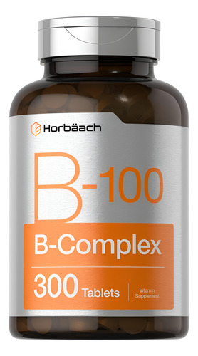 Vitamina B-100 Horbäach Com Alta Potência 300 Comprimidos