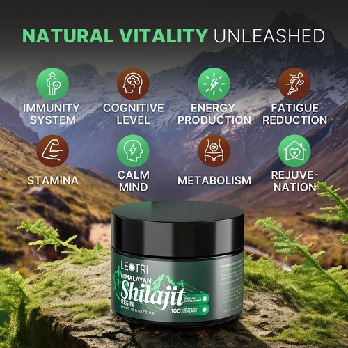 Resina Shilajit Orgânica Pura Do Himalaia: Ácido Fúlvico Aut - Imagem 13