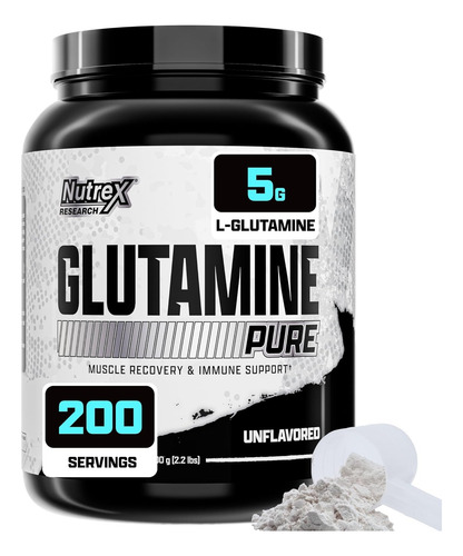 Nutrex L-glutamina Em Pó 200 Porções 100% Pura - Imagem 7