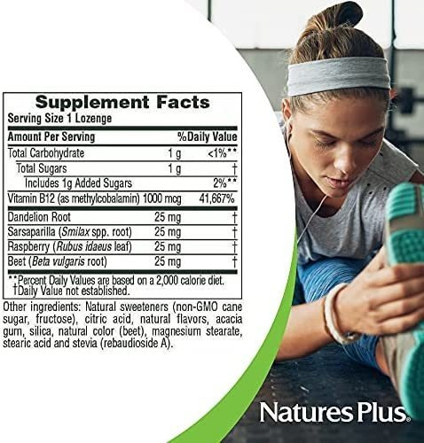 Naturesplus B12 Pastilhas Herbal (metilcobalamina) - 1000 Mc - Imagem 5