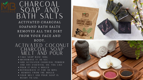 Pó De Carvão Ativado Mb Herbals De Casca De Coco 35 Onças ( - Imagem 3