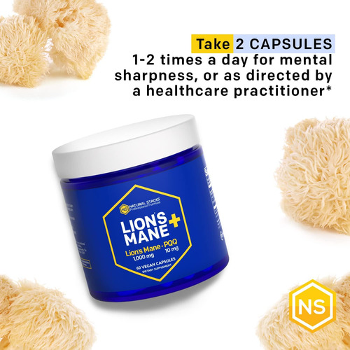 Natural Stacks Organic Lions Mane 1000mg Com Pqq 10mg - Otim - Imagem 16