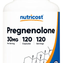 Suplemento Nutricost Pregnenolona 30mg 120 Cápsulas