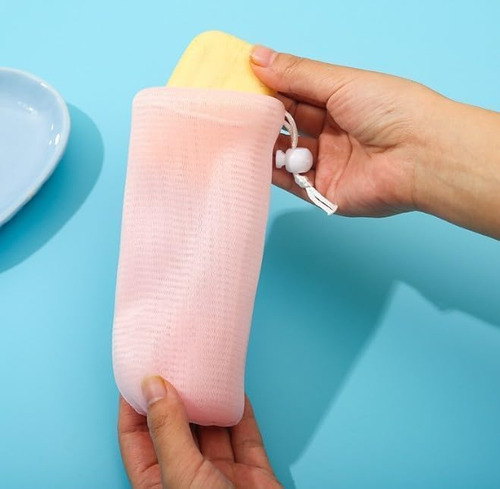 6 Saquinhos De Malha Exfoliante Coloridos Para Sabonete - Imagem 5