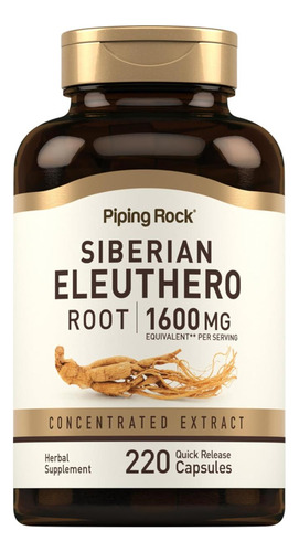 Cápsulas De Raiz De Eleuthero Siberiano De Piping Rock 1600 - Imagem 8
