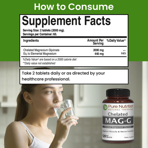 Pure Nutrition Magg Glicinato De Magnésio Suplemento Diário - Imagem 5