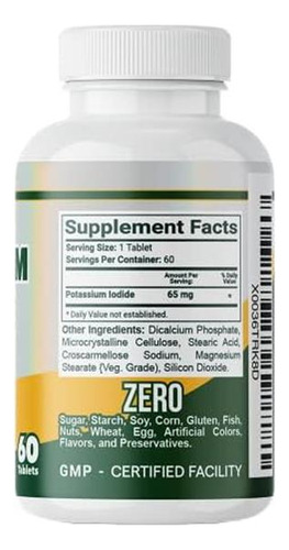 Iodeto De Potássio 65 Mg Por Porção - Suplemento Dietético - Imagem 2
