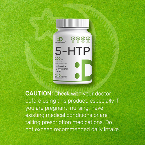 Supplement Deal 5-htp 200 Mg 240 Cápsulas Com L-teanina L-t - Imagem 6