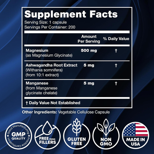 Glicinato De Magnésio 500mg - Magnésio Para O Sono - Alta... - Imagem 7