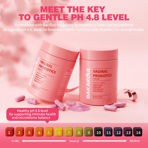 Suplemento Probiótico Vaginal Bakakoul Ph Balance Women 100c - Imagem 4